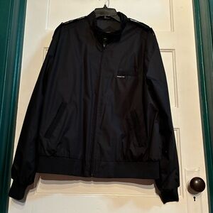 Vintage Members Only Black Jacket Made in Hong Kong**